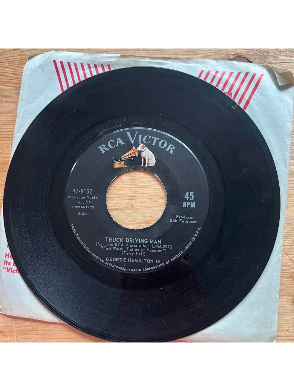 George Hamilton IV - Truck Driving Man/The Little Grave 45rpm VG+ R89